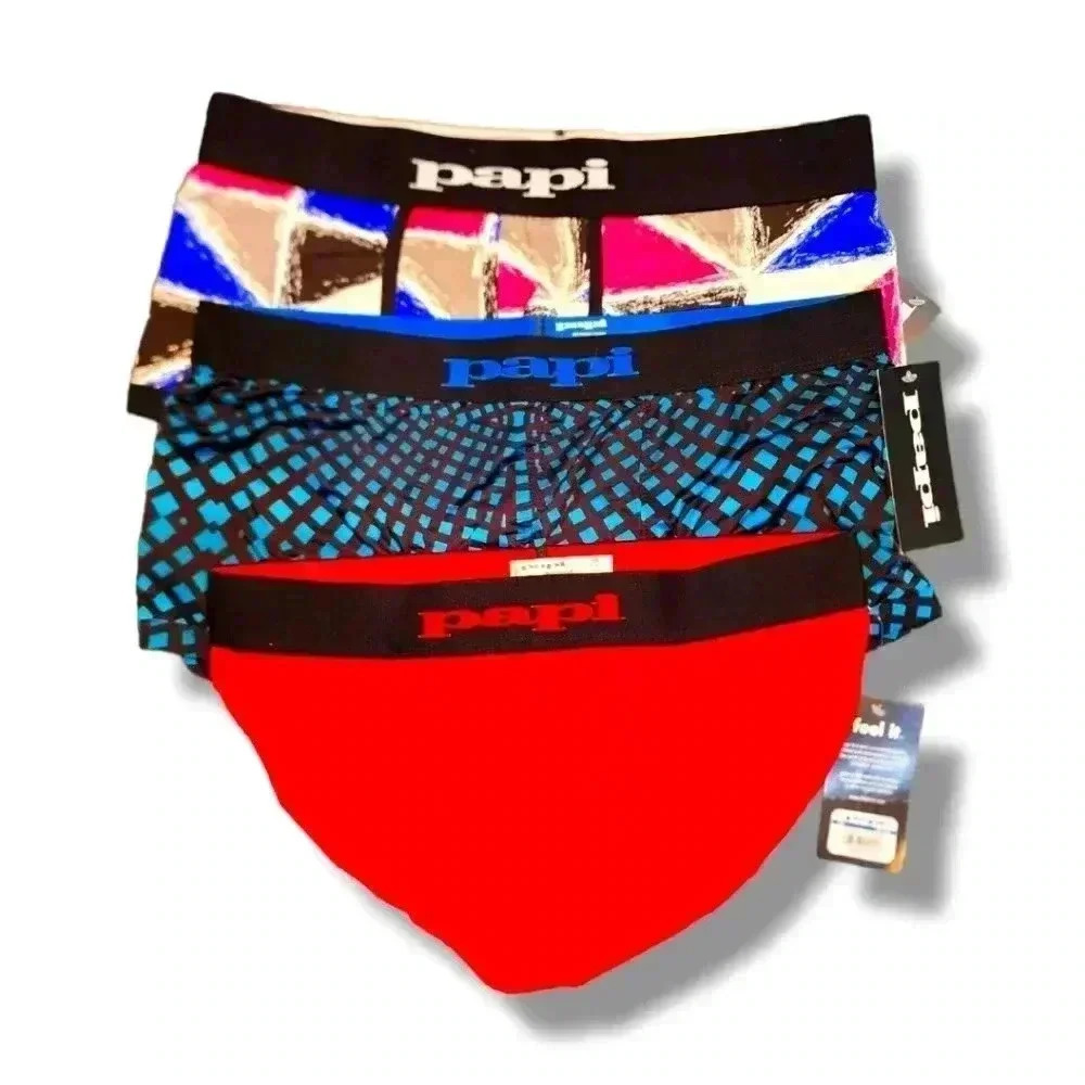 3 Pair Papi brazillian briefs. Size XL NWT NOS